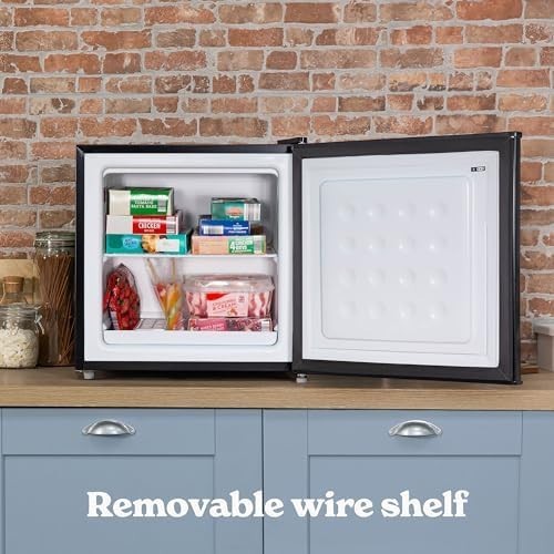 31L Mini Freezer Table Top Compact Adjustable Shelf Black Quiet