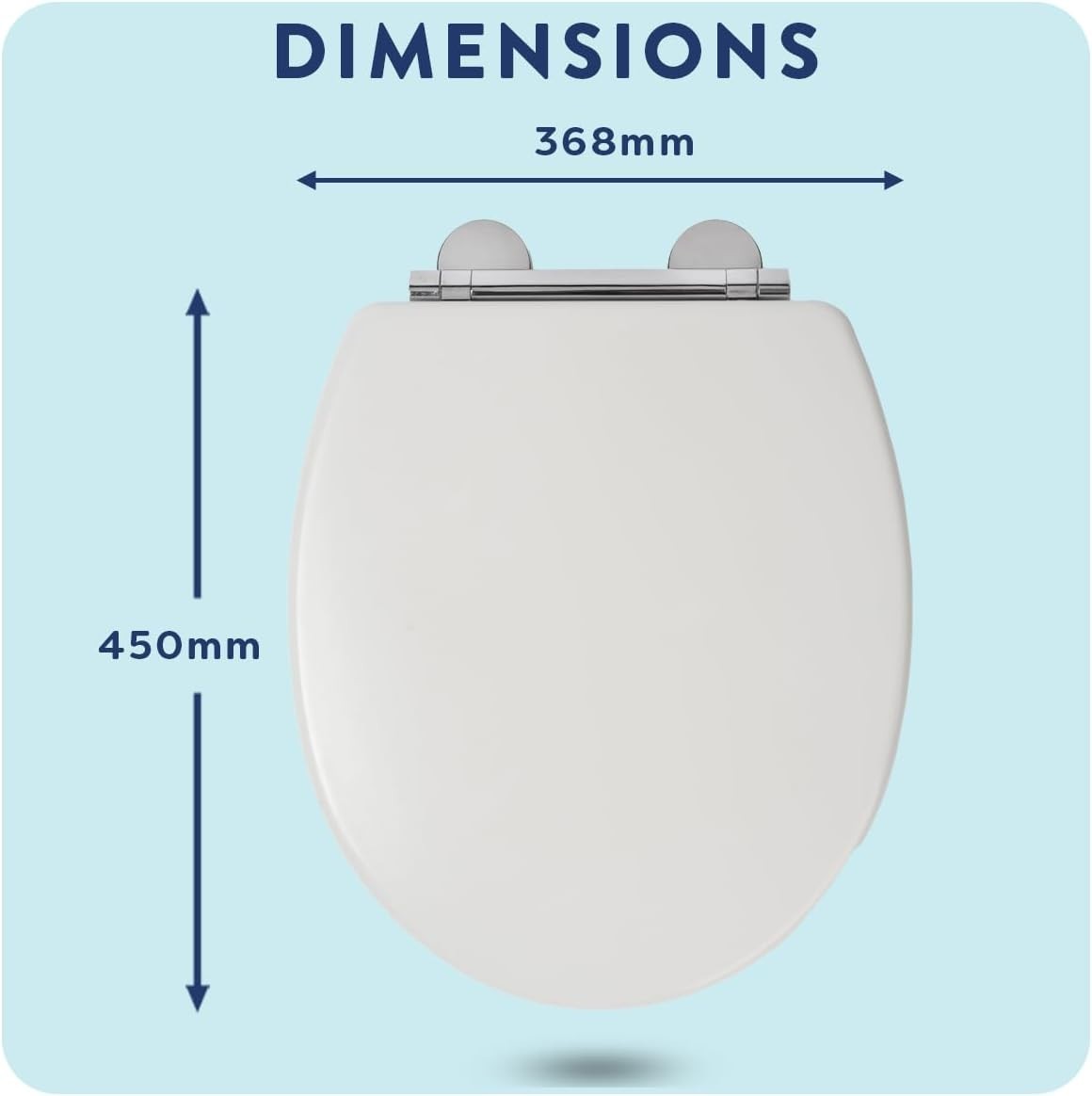 Lugano White Wooden Toilet Seat Oval Soft Close Quick Release Antibacterial