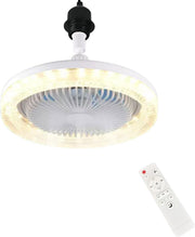 LED Ceiling Fan Light, 3 Speeds, 3 Colors, White