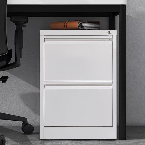 Under Desk File Cabinet 2 Drawer Locking Metal Office Storage Pedestal