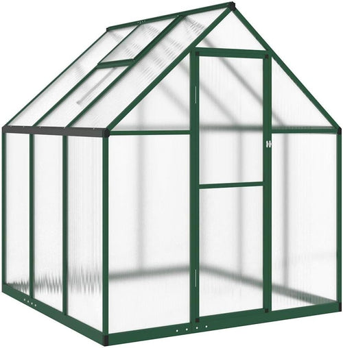 Large Aluminium Greenhouse 169x169x195cm Polycarbonate Panels with Base Frame
