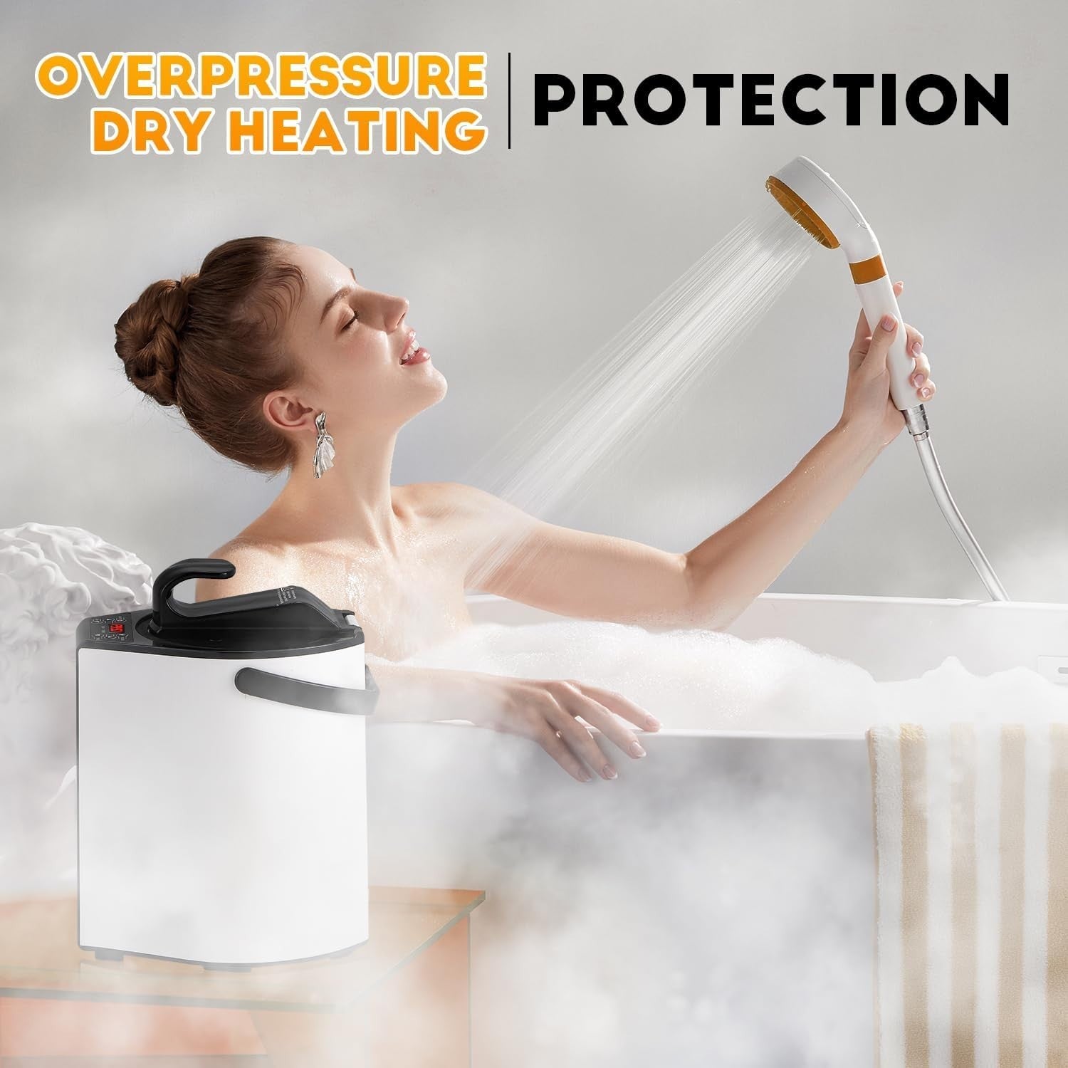 3L Portable Steam Sauna Pot – Home Steamer w/ Remote & Digital Control