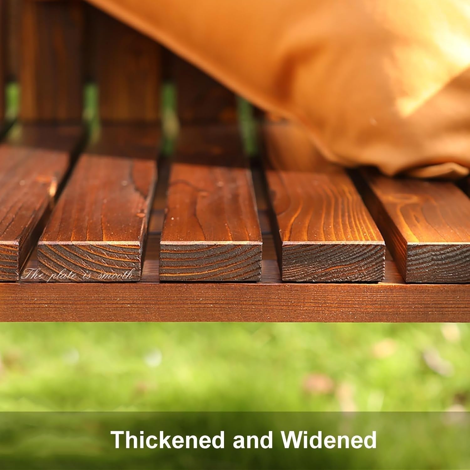 Weather-Resistant Solid Wood Outdoor Bench 2-Seater 150cm Slatted Seat