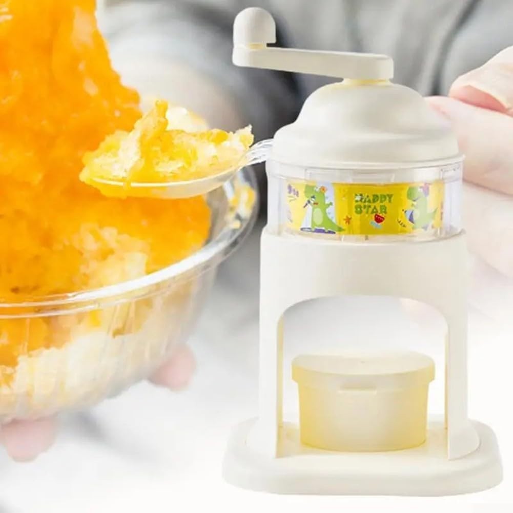 Manual Ice Crusher Snow Cone Slush Maker Hand Crank Shaved Ice Machine