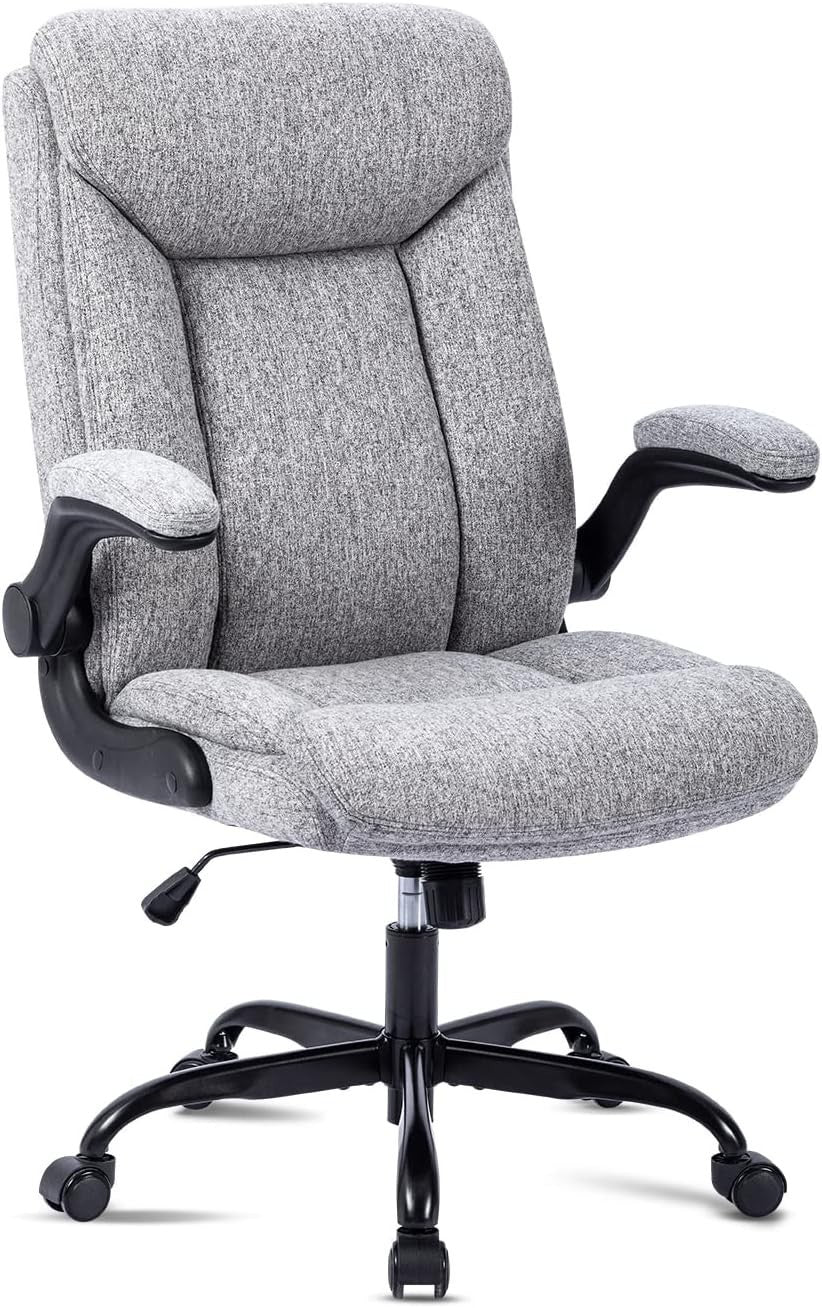 Luxury Ergonomic Office Chair Executive Swivel Desk Chair High Back Padded Arms