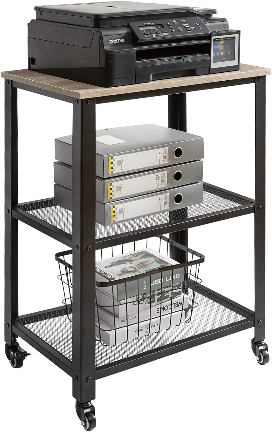 Industrial Kitchen Serving Cart 3 Tier Rolling Trolley