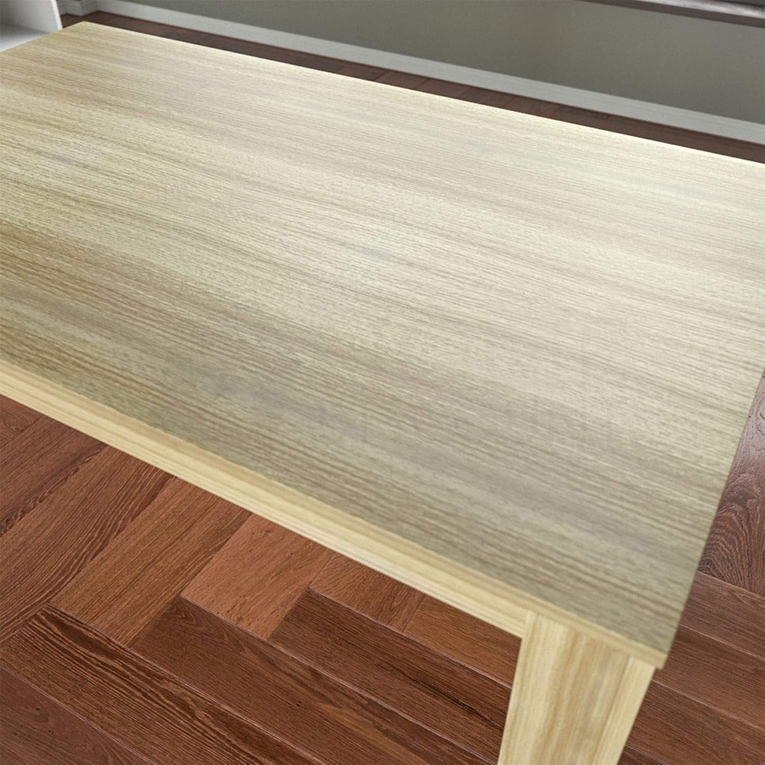 Oak Kitchen Dining Table 6 Seater MDF Wood Rectangular 150cm Sturdy Frame