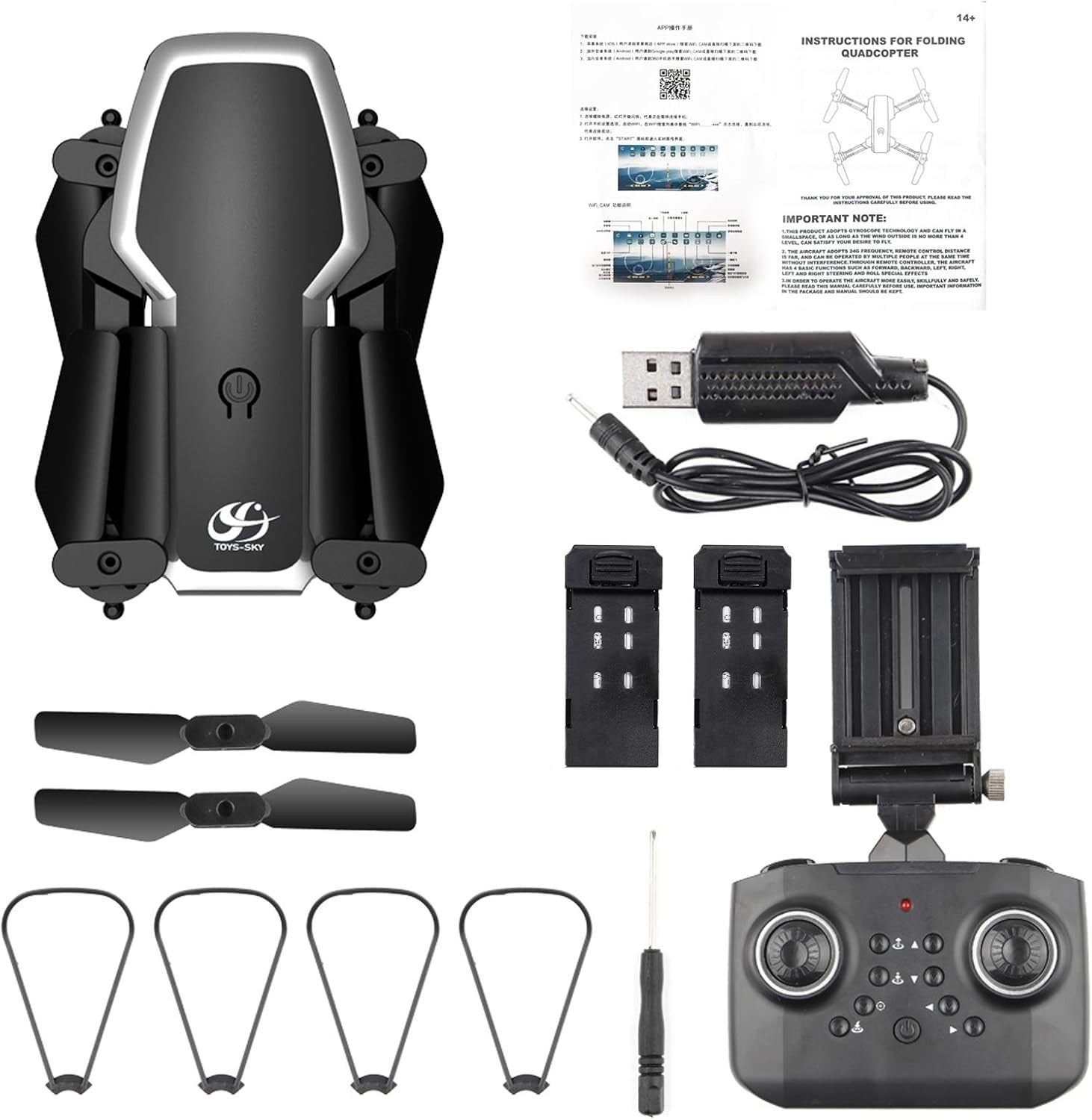 Foldable 4K RC Drone Quadcopter Kids Mini Camera Trajectory Flight