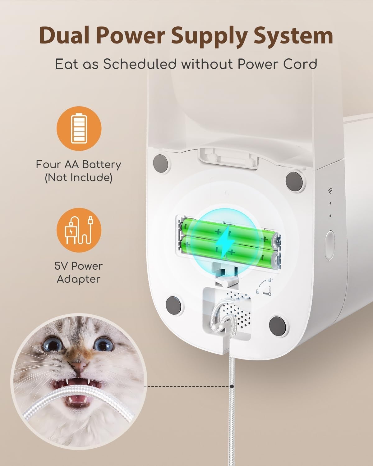 4L WiFi Automatic Cat Feeder Smart App Control Food Dispenser Timer