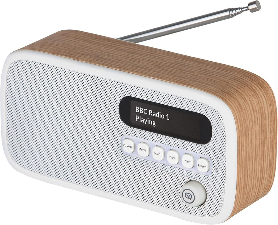Portable DAB/DAB+ FM Radio Bluetooth, Alarm Clock Rechargeable