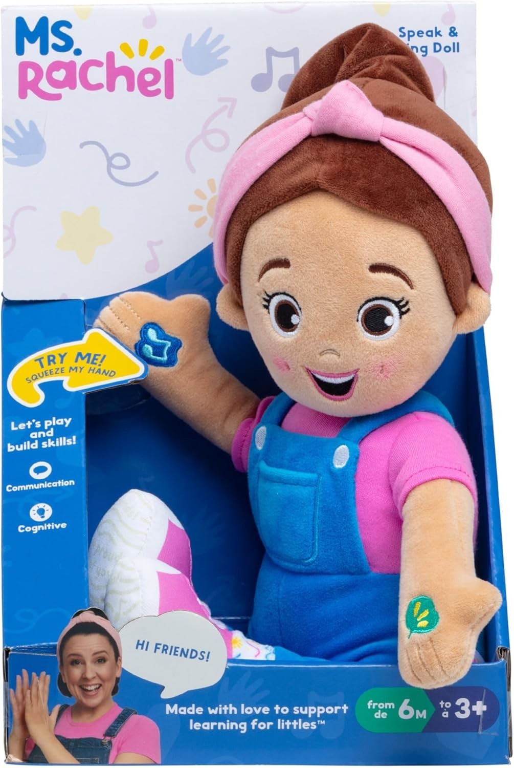 16in Interactive Speak & Sing Doll 4 Songs 16+ Phrases Toddler