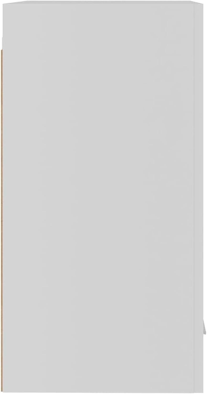 Space-Saving Lockable Wall Cabinet with Shelves, White Storage Unit