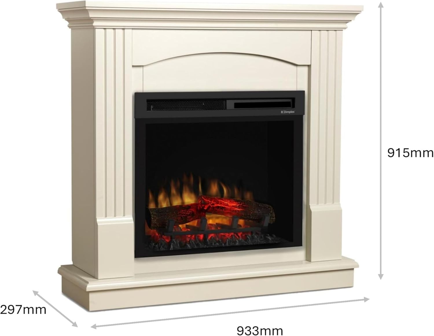 Freestanding 1.5kW Electric Fireplace Suite with Multicolor Flame & Remote