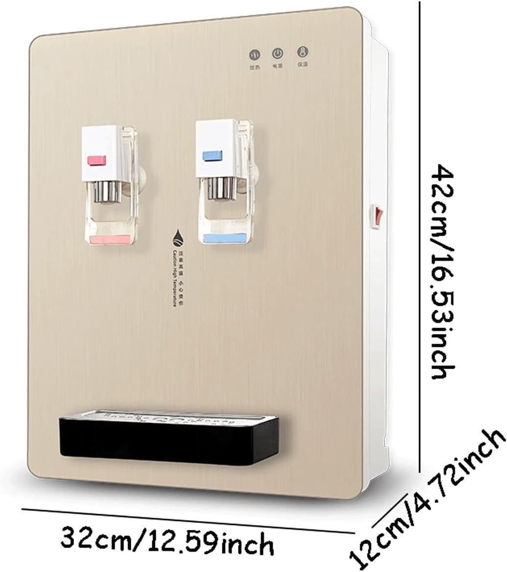Wall Mounted Mains Fed Water Dispenser Hot Cold Dual Tap