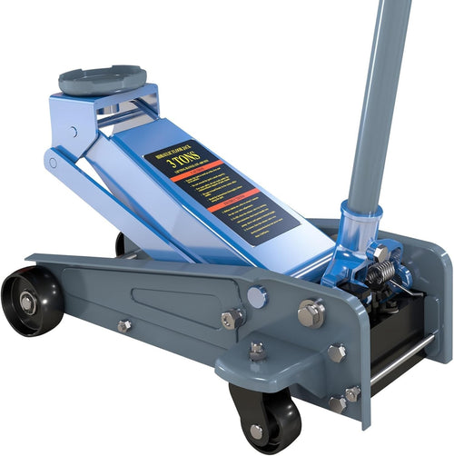 3 Ton Hydraulic Floor Jack 13.5–46cm Heavy Duty Fast Lift Carbon Steel Blue