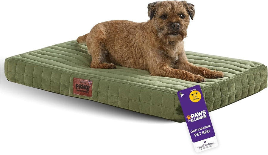 Medium Orthopedic Dog Bed 90x60x10cm Washable Crate Mat