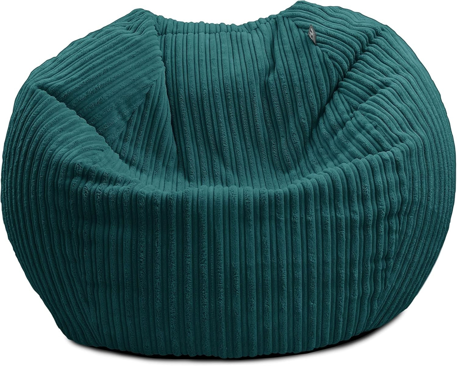 Kids Bean Bag Chair Teal Corduroy Mini Slouch Seat 60x80cm Washable Soft