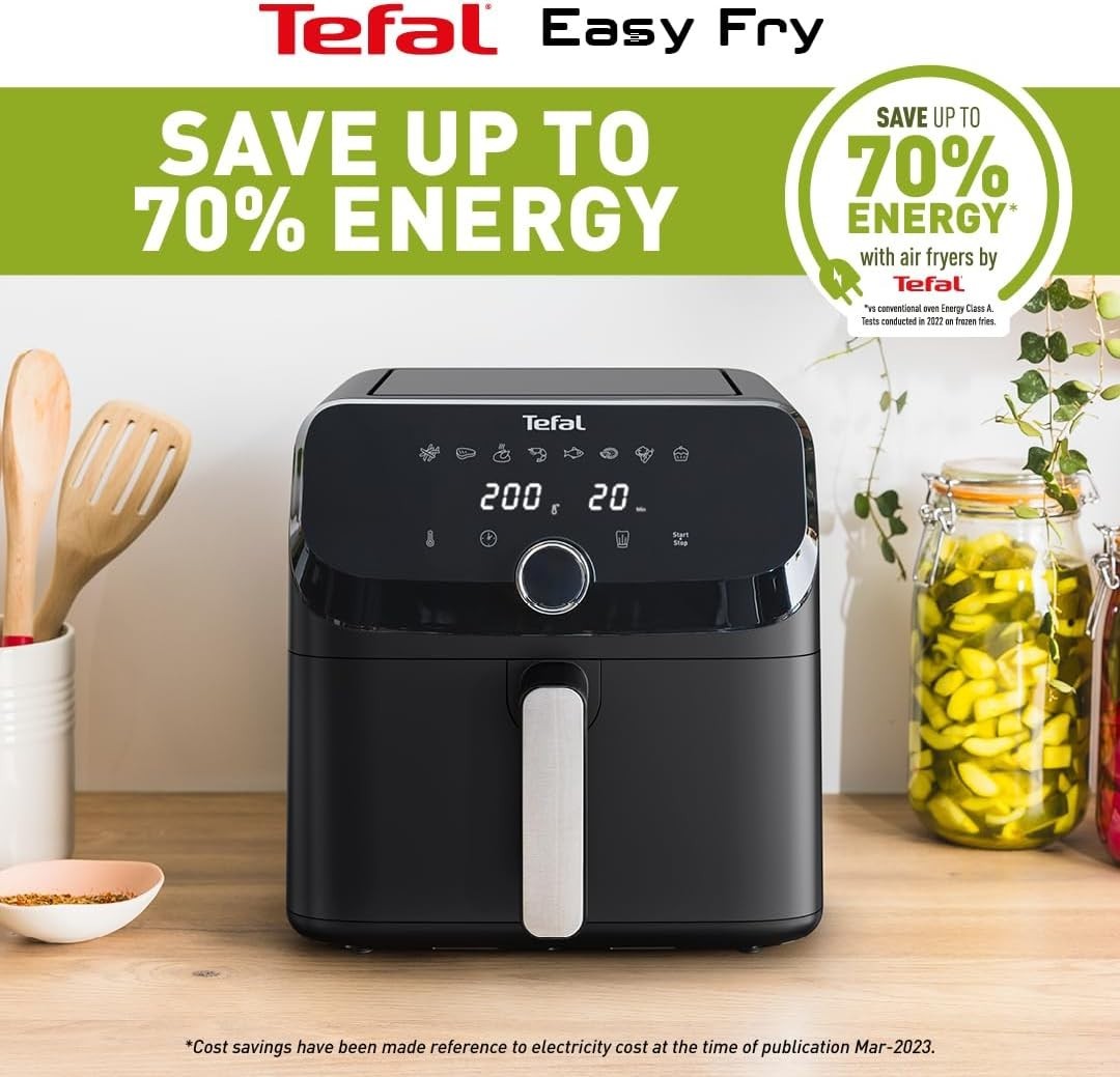 7.5L Large Air Fryer Family Size 8 Preset Programs Fast Healthy Cooking Compact