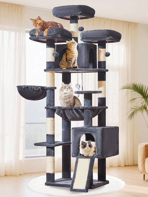 Large Cat Tree 193cm Multi Level Tower Scratching Post Condos for Indoor Cats