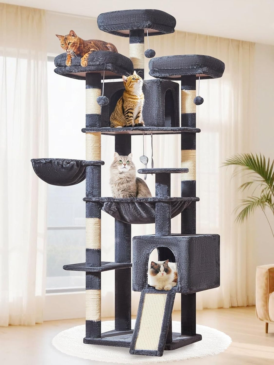 Large Cat Tree 193cm Multi Level Tower Scratching Post Condos for Indoor Cats