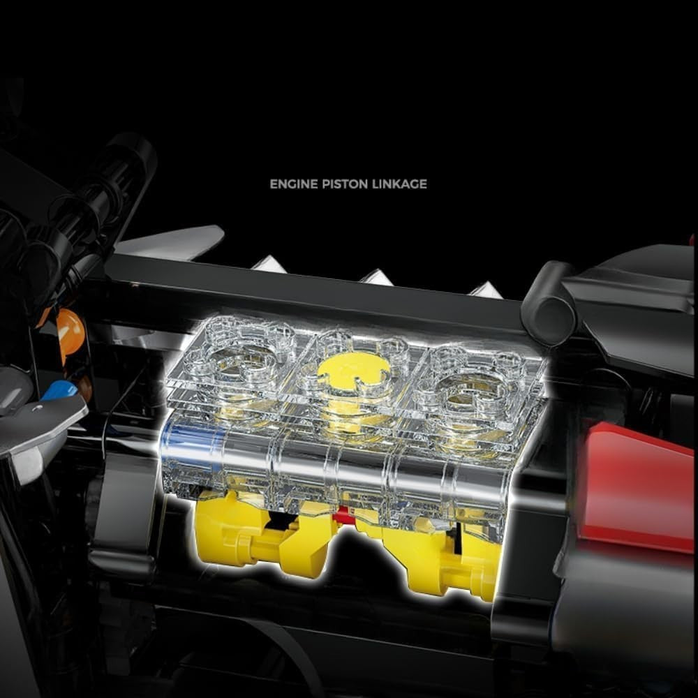 Realistic Motorcycle Building Kit, 578 PCS, Perfect for Kids & Adults