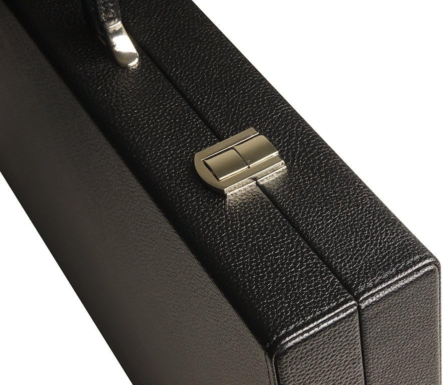 19” Premium Backgammon Set Large Faux Leather Case Travel Board Game