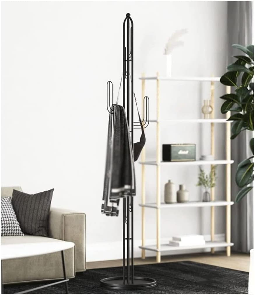 Modern Cactus Coat Rack Stand 6 Hooks | Green Freestanding Clothes & Hat Tree