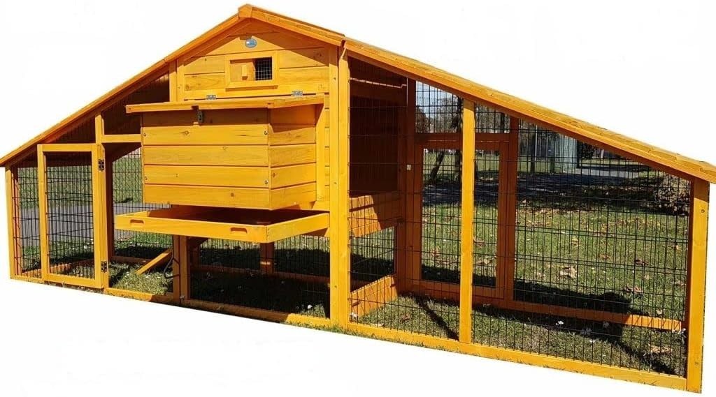 10FT XXL Chicken Coop 3mm Welded Wire Run 302cm