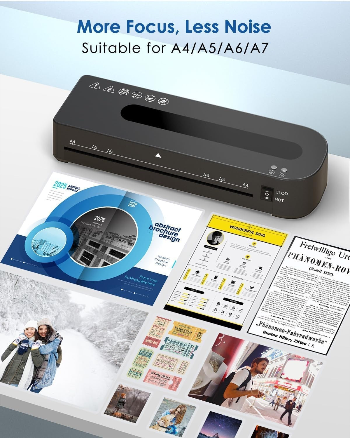 A4 Thermal Laminator Machine Fast Warm Up Hot Cold + Trimmer Kit