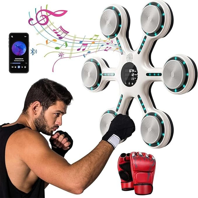 Smart Music Boxing Machine Bluetooth LED Wall Target Reaction Trainer