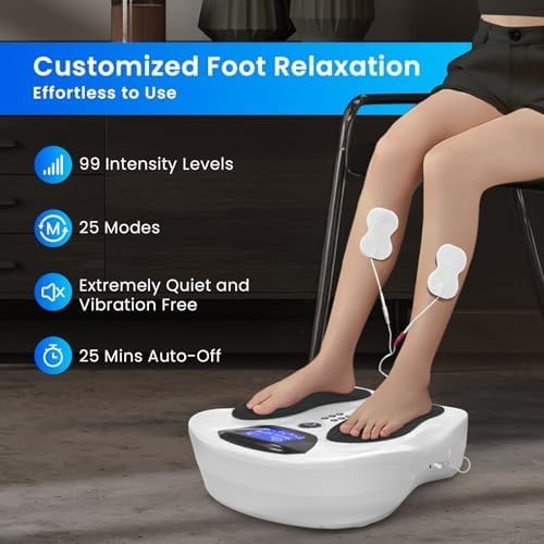 EMS TENS Foot Massager for Pain Circulation Plantar Fasciitis 99 Levels