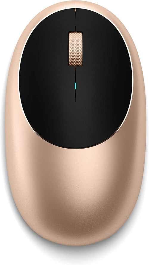 Wireless Bluetooth Mouse USB-C Rechargeable Gold Aluminium Slim Silent Clicks