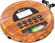 Portable CD Player Bluetooth FM Radio TF Card Rechargeable w Headphones