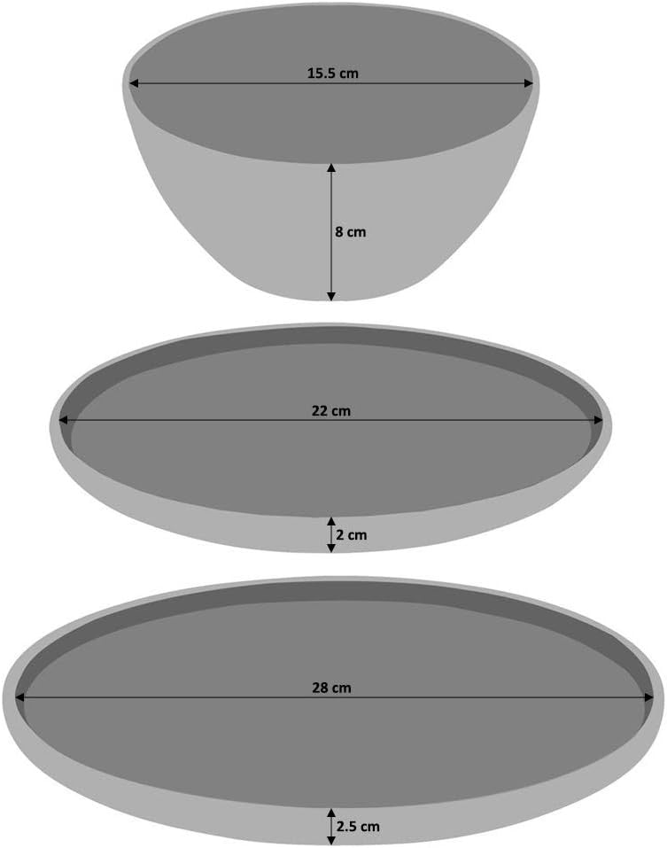 16pc Stoneware Dinner Set Grey Reactive Glaze Plates Bowls Microwave Safe