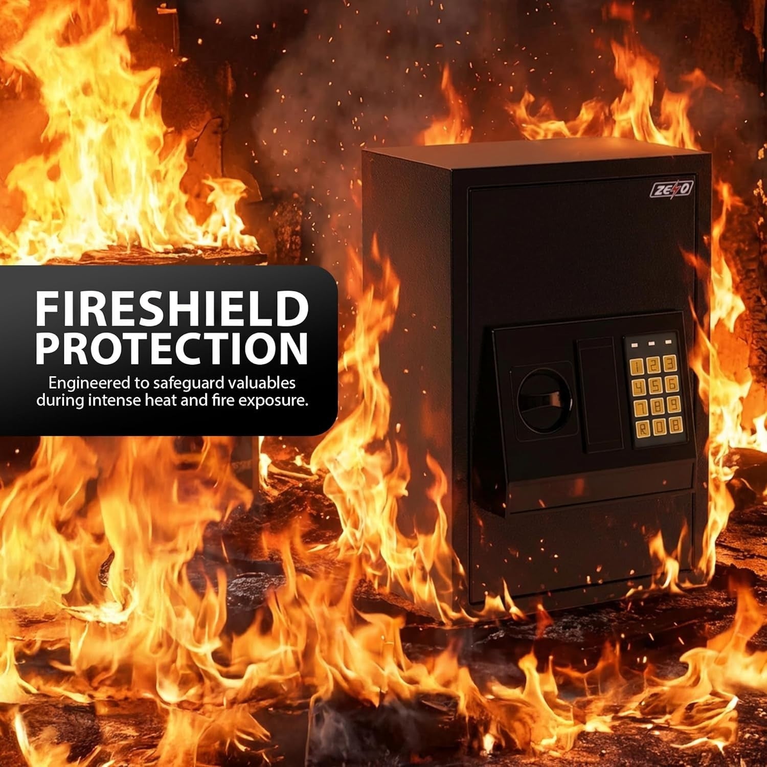 45L Digital Fireproof Safe Box Electronic Keypad Security Safe