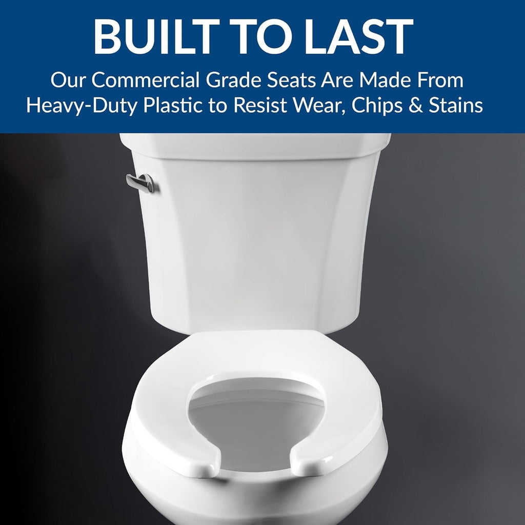 Black Elongated Toilet Seat | Commercial, Heavy-Duty, Stay-Tite