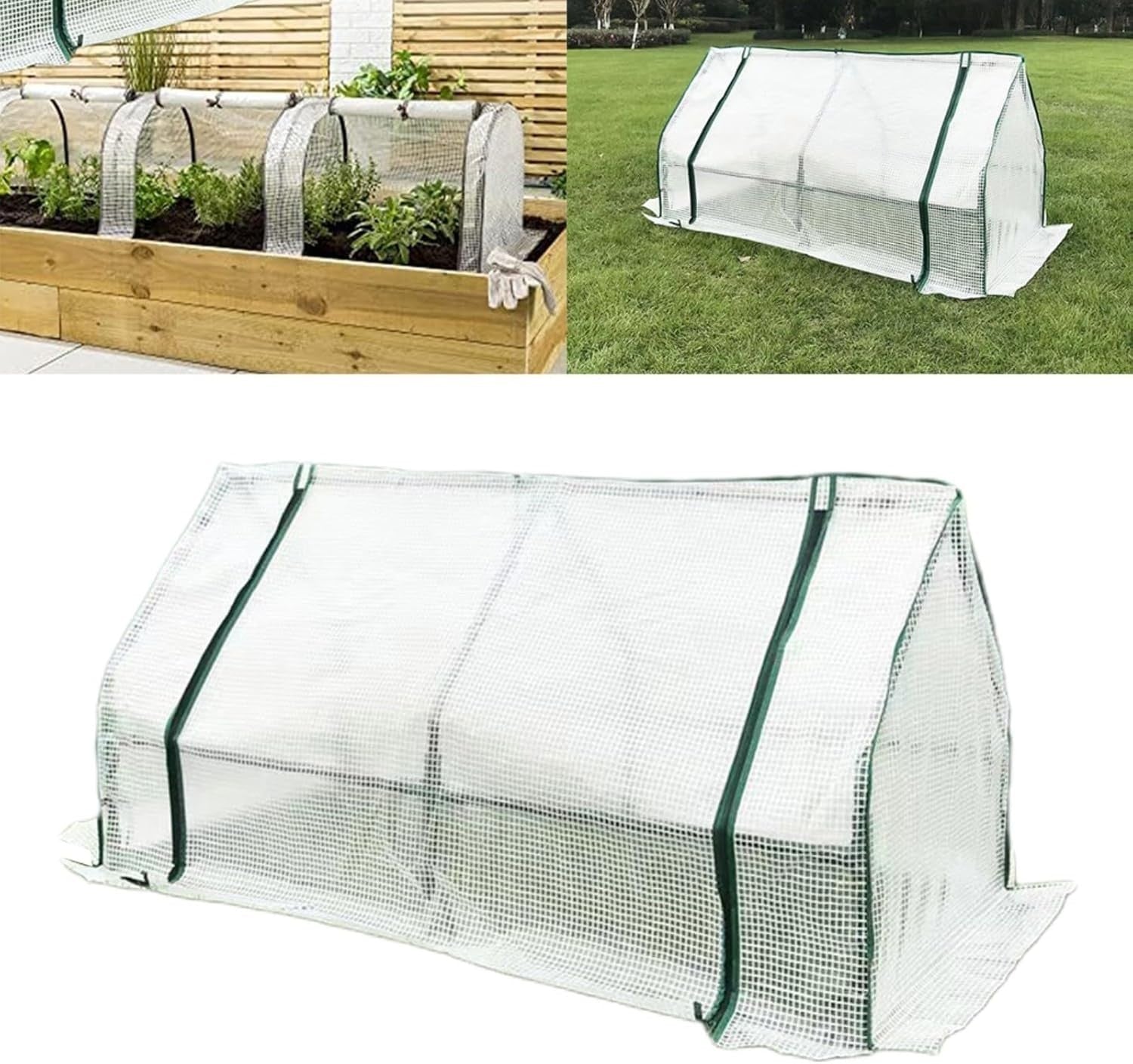 Small Garden Polytunnel Greenhouse Grow Tent with Mesh Cover 120x60x60cm