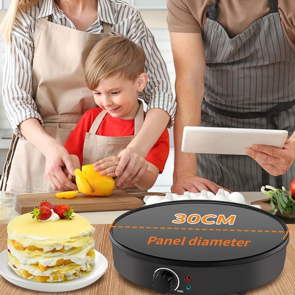 1000W Electric Pancake Machine 30cm Non-Stick Crepe & Tortilla Maker