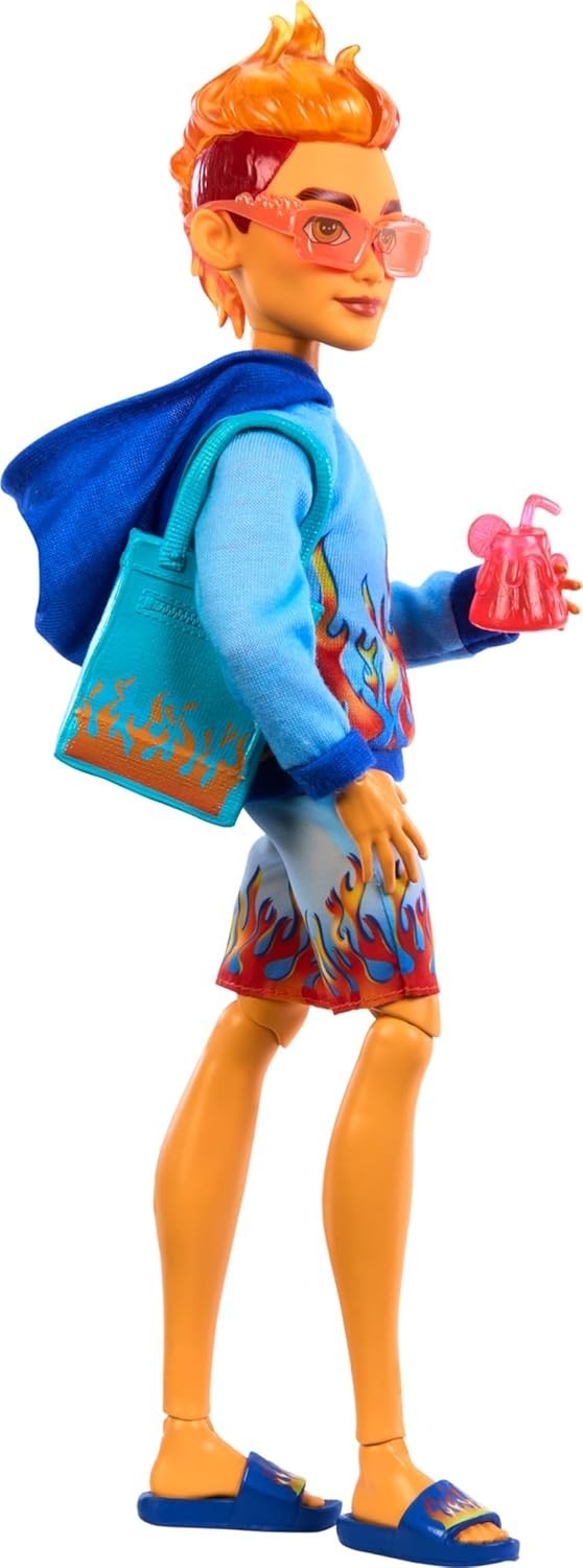 Beach Vacation Fashion Doll Flame Hoodie Swim Trunks Accessories
