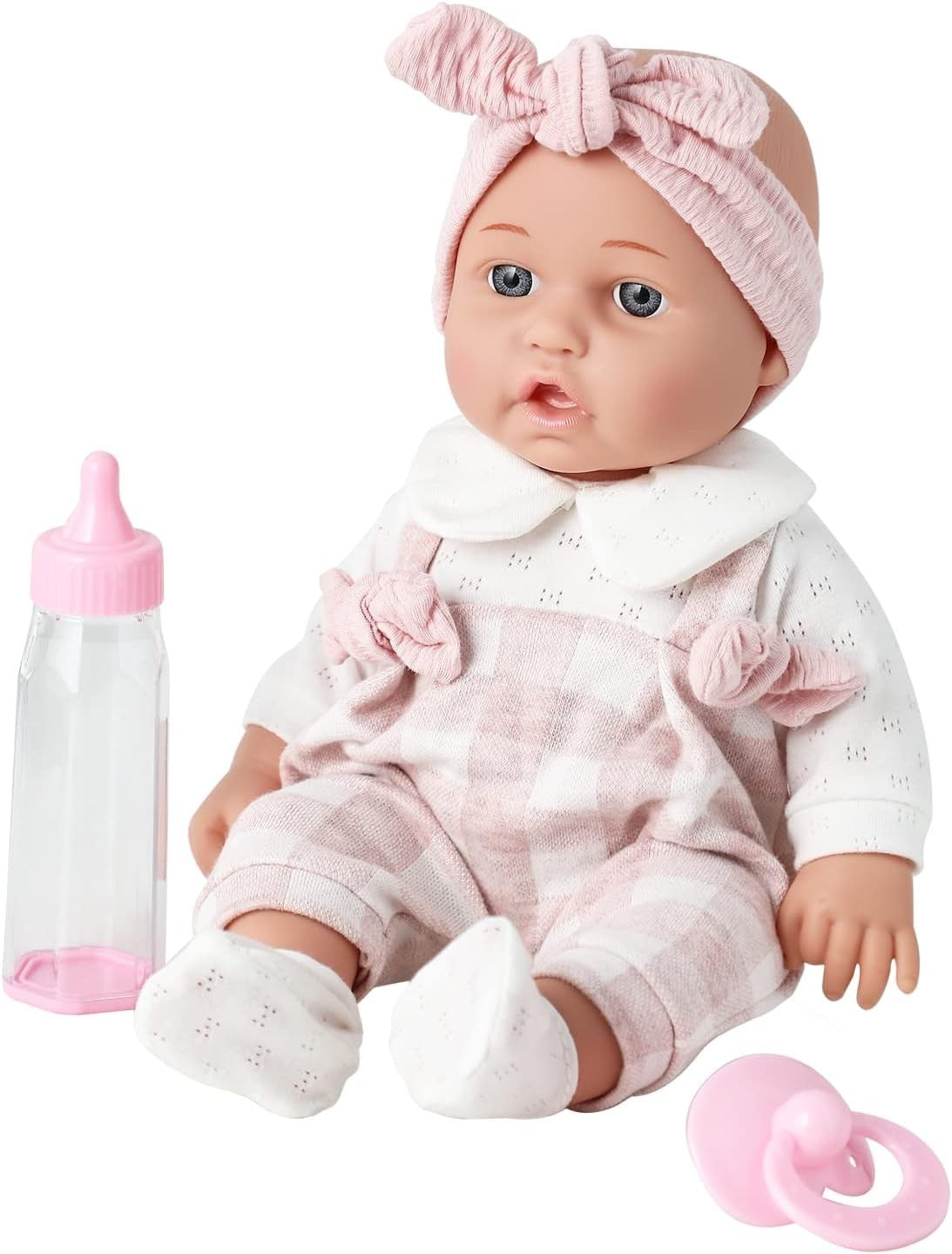 Baby Doll Gift Set 12 Inch w Blanket Bottle Pacifier Kids Toy