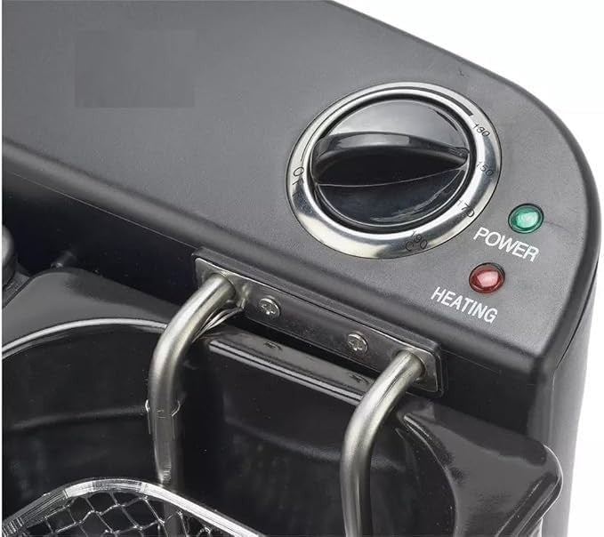 Twin Electric Deep Fat Fryer Dual Zone 3L 2000W Commercial Grade