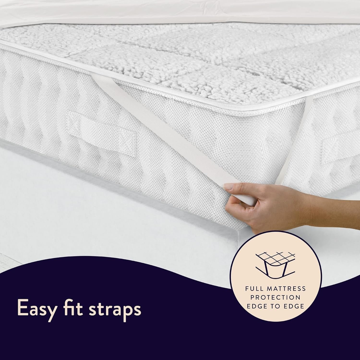 Electric Heated Underblanket Single Scandi Sherpa Fast Heat Timer Washable