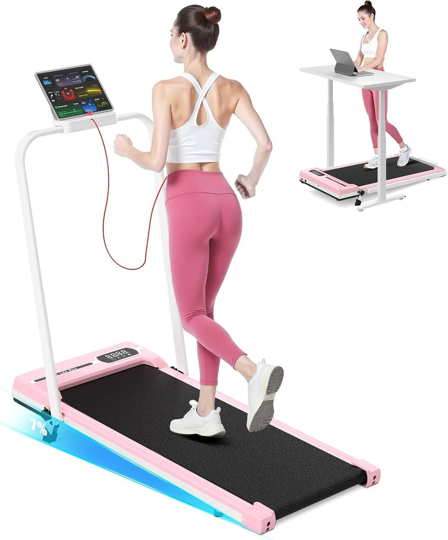 Foldable Incline Walking Treadmill 8KM/H Ultra Quiet Home Gym Under Desk