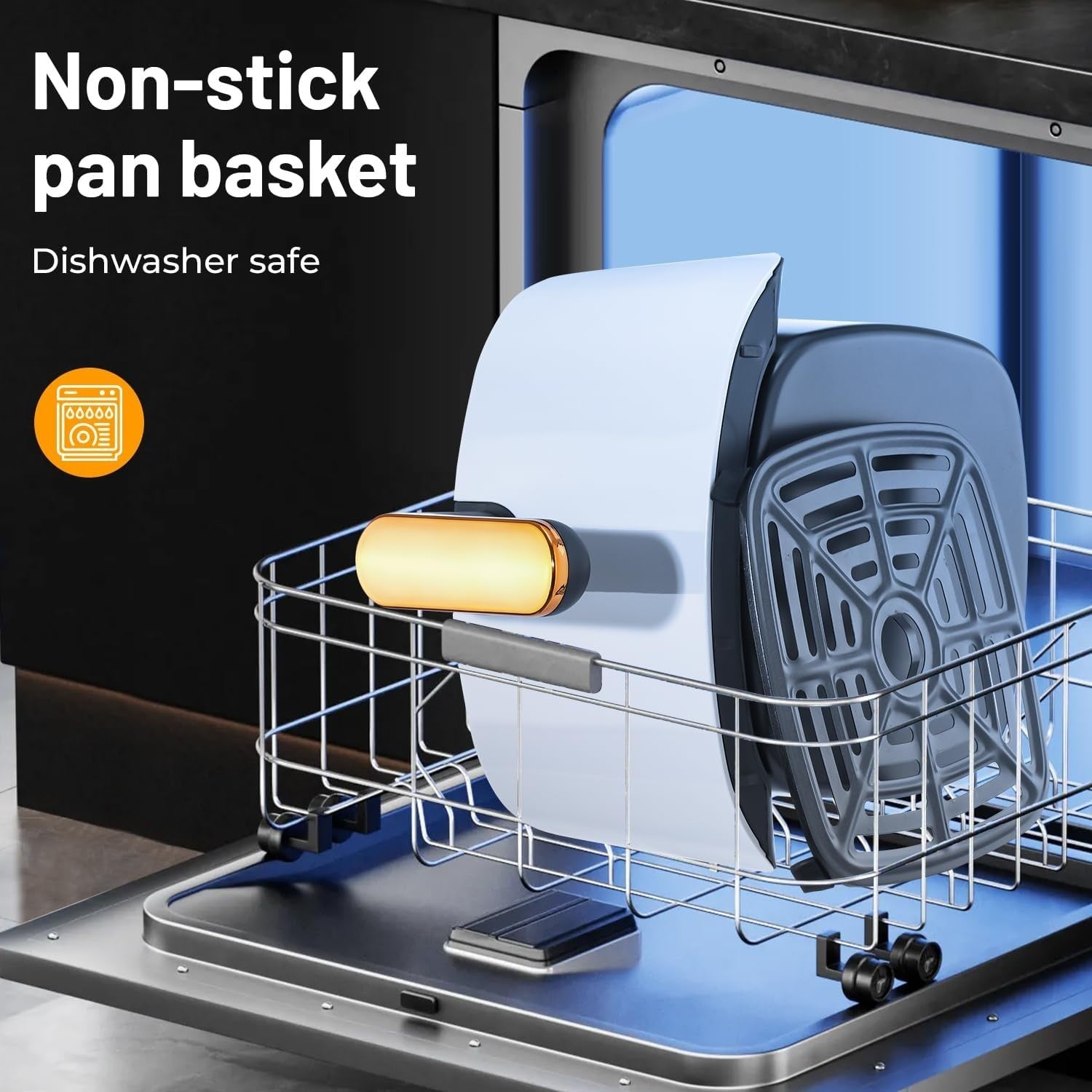 4L Air Fryer 1800W Rapid Air 60min Timer 200°C 9in1 Knob White