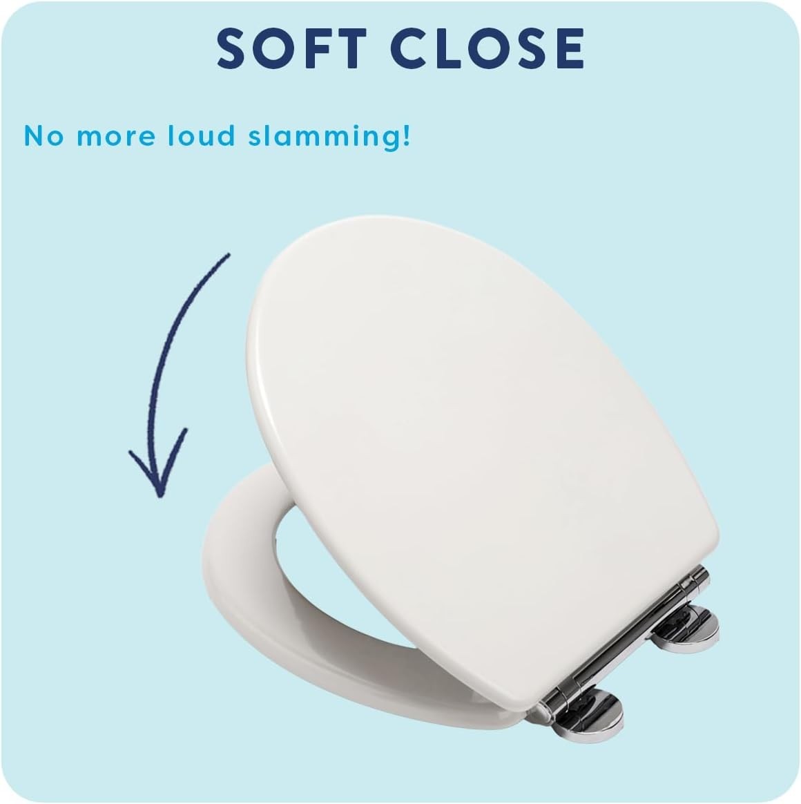 Lugano White Wooden Toilet Seat Oval Soft Close Quick Release Antibacterial