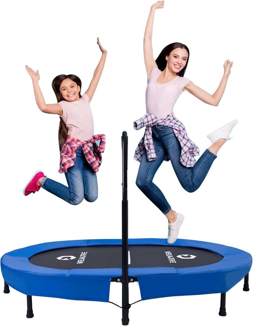 Foldable Oval Indoor Trampoline Quiet Rebounder Handle 150KG