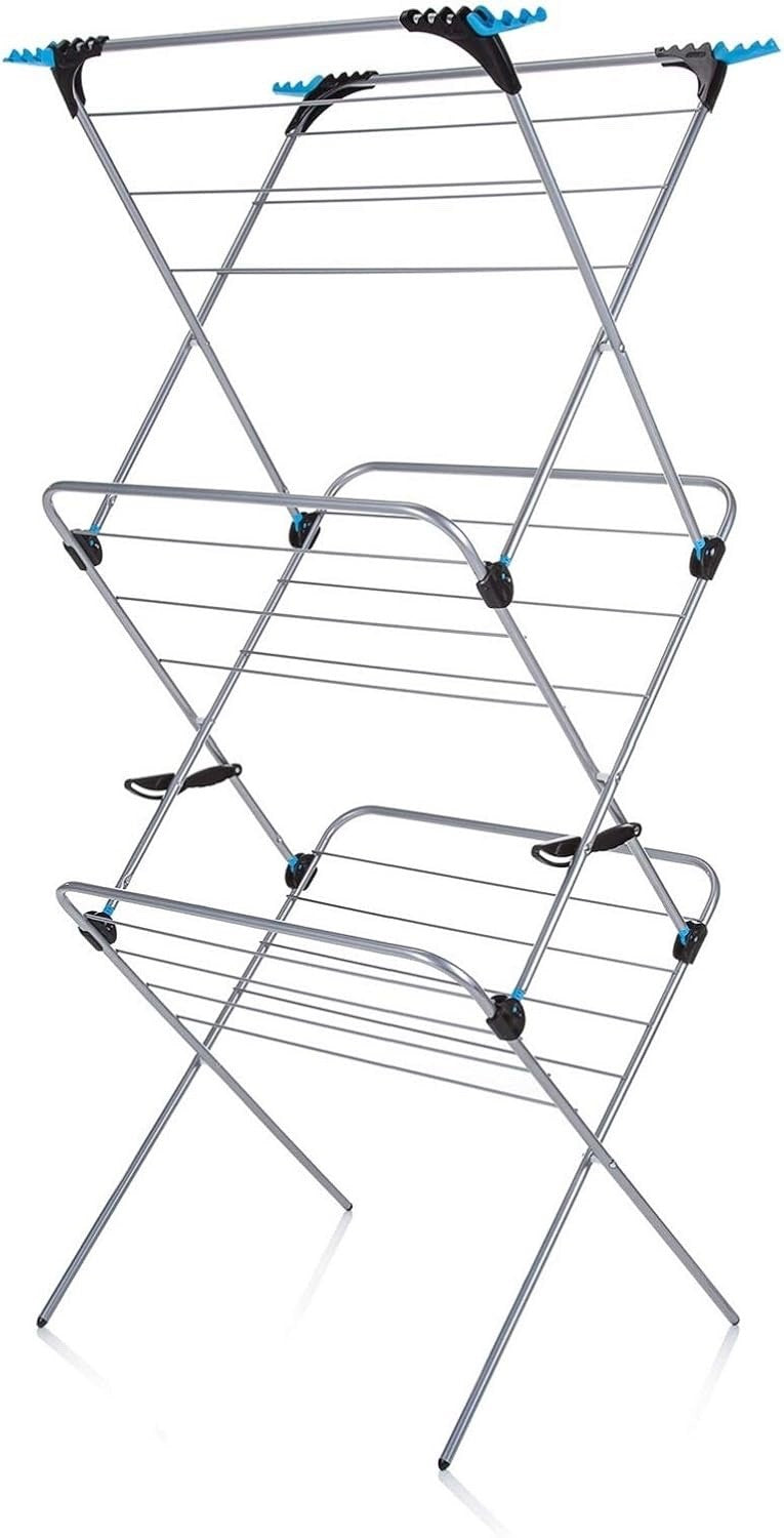 5pcs Stainless Steel Pot and Frying Pans Set & Minky 3 Tier Plus Clothes Airer