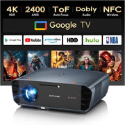 2400ANSI 4K Smart Projector Google TV WiFi6 Dolby NFC