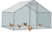6.5x10FT Walk In Chicken Coop Run Galvanized Steel Pen