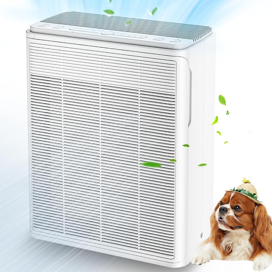 Large Room Air Purifier 2000ft² H13 HEPA Ultra Quiet 22dB